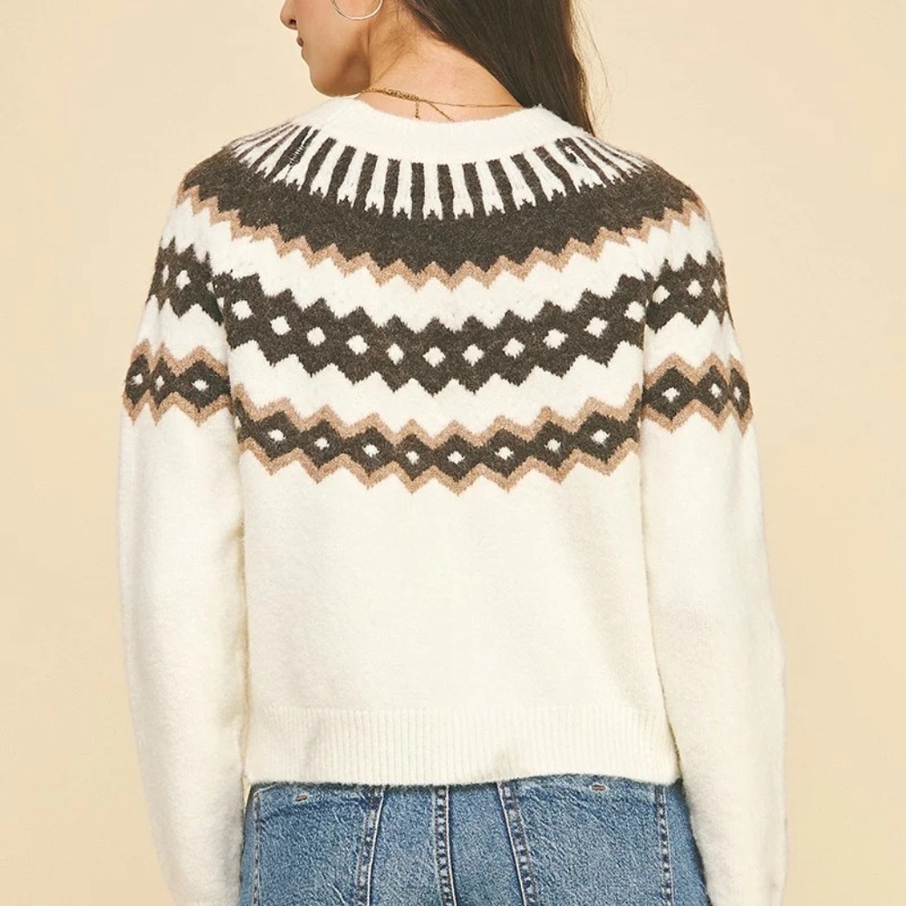 Pinch Easy Angles Retro Geometric Sweater | Size Small - Picture 3 of 11